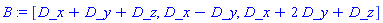 [_DG([["vector", V, []], [[[1], 1], [[2], 1], [[3], 1]]]), _DG([["vector", V, []], [[[1], 1], [[2], -1]]]), _DG([["vector", V, []], [[[1], 1], [[2], 2], [[3], 1]]])]