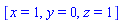 [x = 1, y = 0, z = 1]
