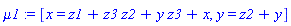 mu1 := [x = z1+z3*z2+y*z3+x, y = z2+y]