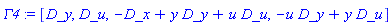 Gamma4 := [D_y, D_u, -D_x+y*D_y+u*D_u, -u*D_y+y*D_u]