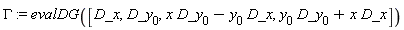 GAMMA := evalDG([D_x, D_y[0], x*D_y[0]-y[0]*D_x, y[0]*D_y[0]+x*D_x])