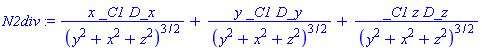 _DG([["vector", N, []], [[[1], x*_C1/(y^2+x^2+z^2)^(3/2)], [[2], y*_C1/(y^2+x^2+z^2)^(3/2)], [[3], _C1*z/(y^2+x^2+z^2)^(3/2)]]])