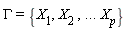 GAMMA = {X[1], X[2], () .. X[p]}