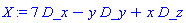X := 7*D_x-y*D_y+x*D_z
