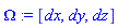 Omega := [dx, dy, dz]