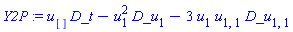 Y2P := u[]*D_t-u[1]^2*D_u[1]-3*u[1]*u[1, 1]*D_u[1, 1]
