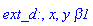 `ext_d:`, x, y*beta1