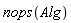 nops(Alg)
