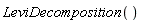 LeviDecomposition()