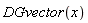 DGvector(x)