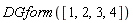 DGform([1, 2, 3, 4])
