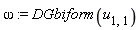 omega := DGbiform(u[1, 1])