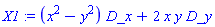 X1 := (x^2-y^2)*D_x+2*x*y*D_y