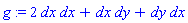 g := 2*dx*dx+dx*dy+dy*dx