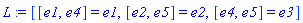 L := [[e1, e4] = e1, [e2, e5] = e2, [e4, e5] = e3]