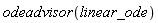 odeadvisor(linear_ode)