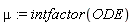 mu := intfactor(ODE)