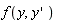 f(y(x), diff(y(x), x))