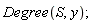 Degree(S, y)