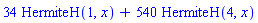 34*HermiteH(1, x)+540*HermiteH(4, x)