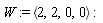 W := `<,>`(2, 2, 0, 0)