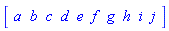 Array([a, b, c, d, e, f, g, h, i, j])