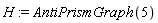 H := AntiPrismGraph(5)