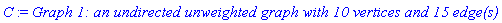C := `Graph 1: an undirected unweighted graph with 10 vertices and 15 edge(s)`