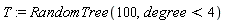 T := RandomTree(100, degree < 4)