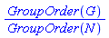 GroupOrder(G)/GroupOrder(N)