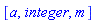 [a, integer, m]