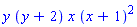 y*(y+2)*x*(x+1)^2