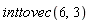 inttovec(6, 3)