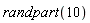 randpart(10)