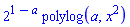 2^(1-a)*polylog(a, x^2)