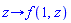 proc (z) options operator, arrow; f(1, z) end proc