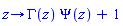 proc (z) options operator, arrow; GAMMA(z)*Psi(z)+1 end proc