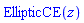 EllipticCE(z)