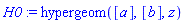 H0 := hypergeom([a], [b], z)