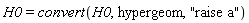 H0 = convert(H0, hypergeom, "raise a")