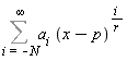 Sum(a[i]*(x-p)^(i/r), i = -N .. infinity)