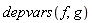 depvars(f, g)