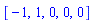 [-1, 1, 0, 0, 0]