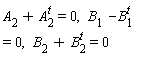 A[2]+A[2]^t = 0, B[1]-B[1]^t = 0, B[2]+B[2]^t = 0