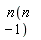 n(n-1)