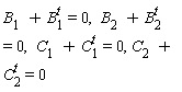 B[1]+B[1]^t = 0, B[2]+B[2]^t = 0, C[1]+C[1]^t = 0, C[2]+C[2]^t = 0