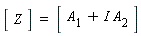 (Vector(1, {(1) = Z})) = (Vector(1, {(1) = A[1]+I*A[2]}))