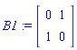 B1 := Matrix([[0, 1], [1, 0]])