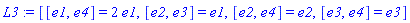 L3 := [[e1, e4] = 2*e1, [e2, e3] = e1, [e2, e4] = e2, [e3, e4] = e3]