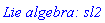 `Lie algebra: sl2`